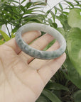 Baikalla Blue-Green Classic Real Jadeite Jade Bangle Bracelet (59.33mm) 