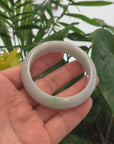 Genuine Blue-Green Burmese Jadeite Jade Bangle Bracelet (54.87 mm) 