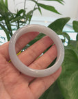 Baikalla "Classic Bangle" Whitish Natural Burmese Jadeite Jade Bangle (58.80mm ) T167