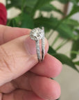 14K W Diamond Engagement Wedding Set