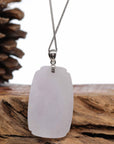 Baikalla Jewelry jade Genuine Burmese Lavender Jadeite Jade Guanyin Pendant Necklace