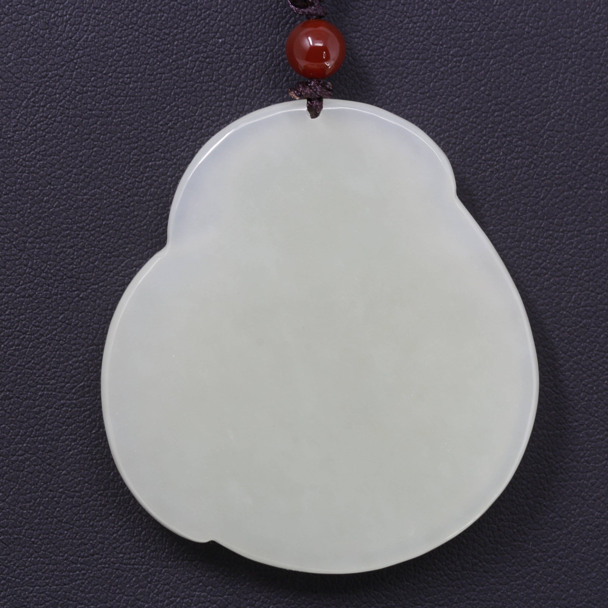 Baikalla Jewelry jade pendant Genuine HeTian White Nephrite Jade Happy Buddha Pendant Necklace