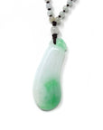 Baikalla Jewelry Jade Pendant Necklace Genuine Green Jadeite Jade Good Luck Pea Necklace