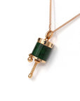 Baikalla Jewelry Gold Jadeite Necklace 18k Rose Gold Genuine Burmese Jadeite Jade Pendant Necklace - Buddha Dharma