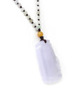 Baikalla Jewelry Jade Pendant Necklace Genuine Light Lavender Jadeite Jade Good Luck Bamboo Pendant Necklace With Real Jadeite Bead Necklace