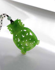 Baikalla Jewelry Jade Pendant Necklace Genuine HeTian Nephrite Green Jade Good Luck Vase Pendant Necklace With Dragon