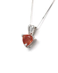 Baikalla Jewelry Silver Sunstone Necklace Sterling Silver Natural Ponderosa Sunstone Necklace With White Sapphire