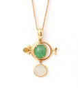 Baikalla Jewelry 18k Gold Jadeite Necklace 18k Rose Gold Genuine Burmese Jadeite " Fish" Pendant Necklace