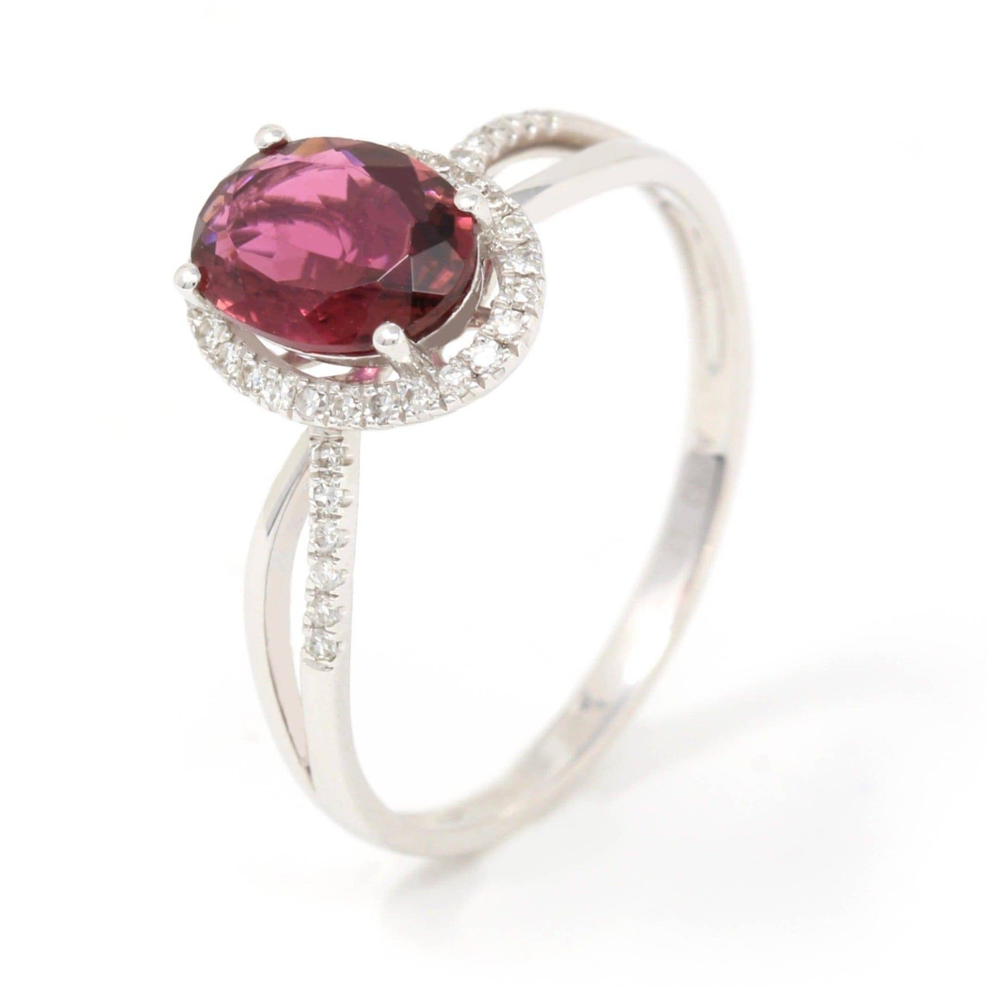 Baikalla Jewelry gold tourmaline ring 7.5 18k Rose Gold Natural Violet Tourmaline Ring