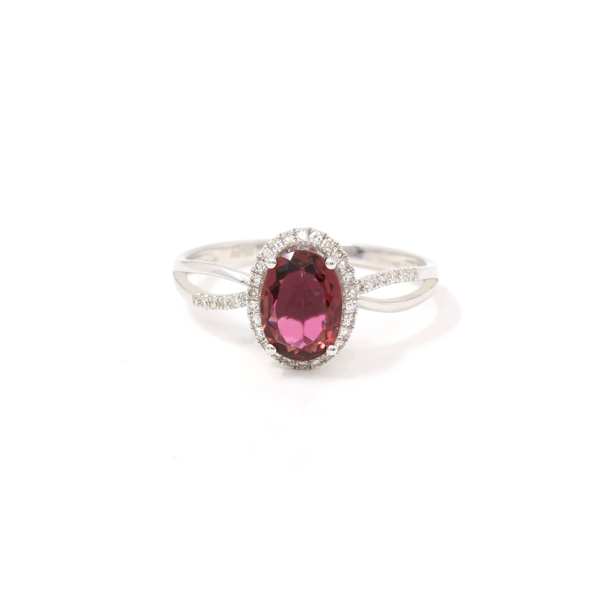 Baikalla Jewelry gold tourmaline ring 18k Rose Gold Natural Violet Tourmaline Ring