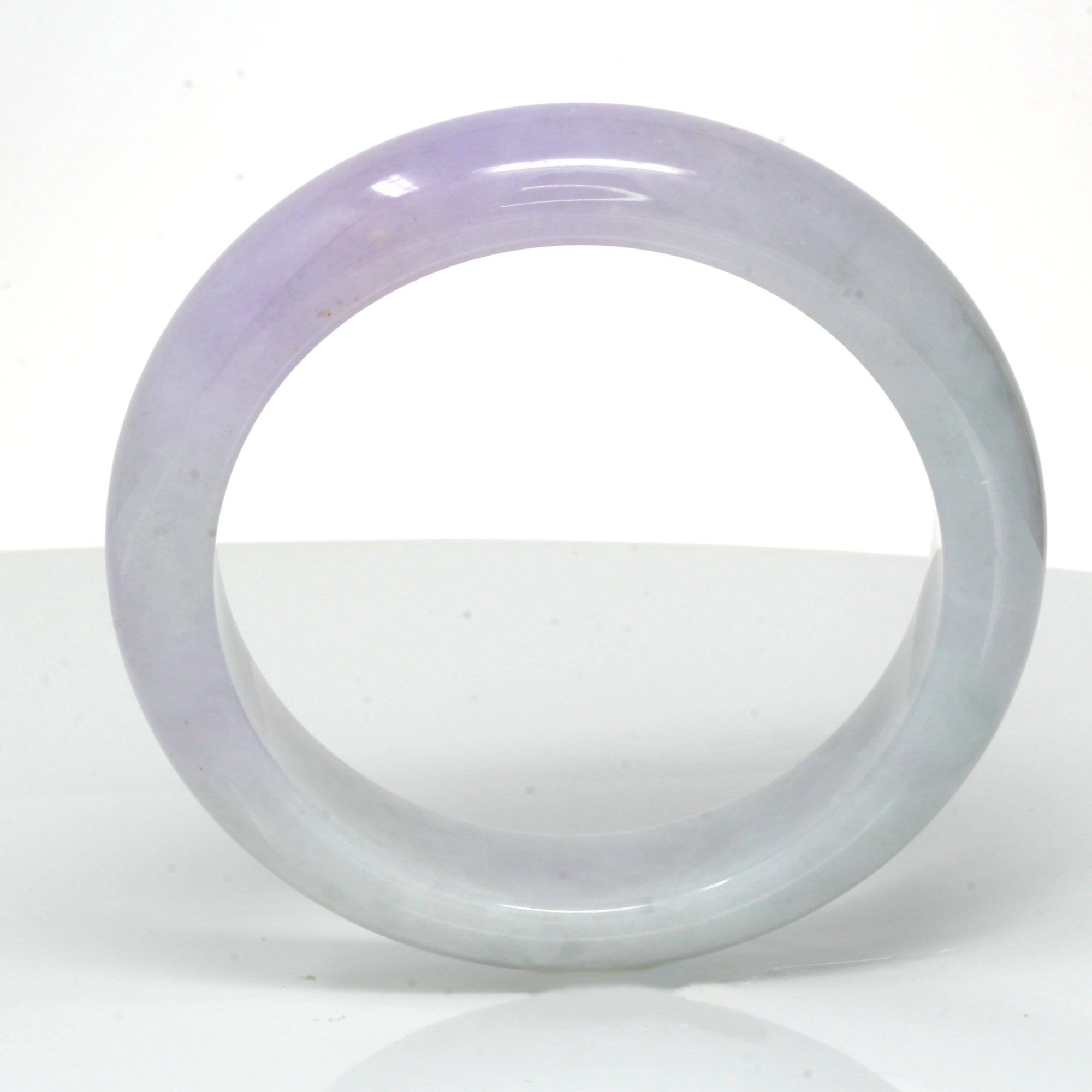 Baikalla Jewelry Jadeite Jade Bangle Bracelet Genuine Burmese Lavender Jadeite Jade Bracelet Bangle ( 58.3 mm )#73